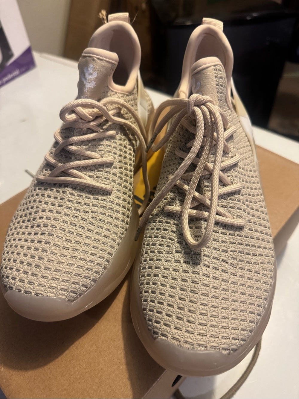 Steve Madden Beige Knit Sneakers